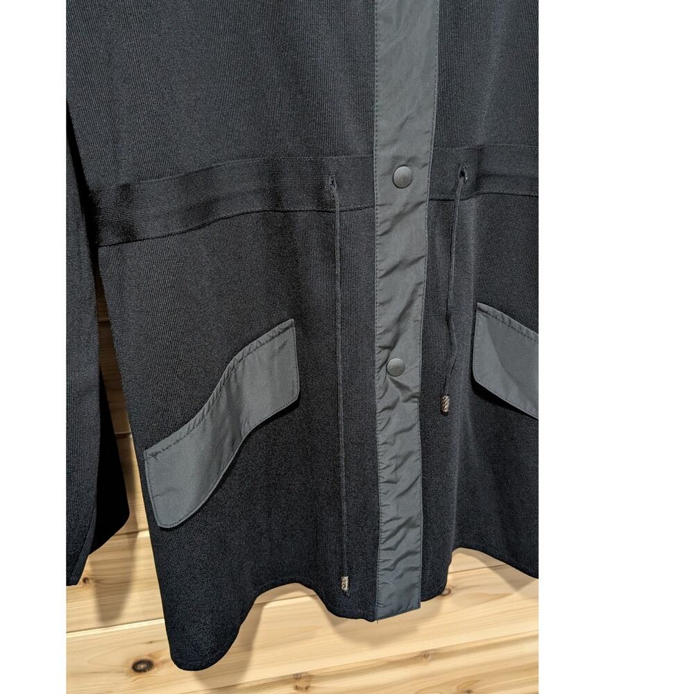 Misook Jacket Womens Mendium Black Hooded Lightweight Career - Picture 3 of 9